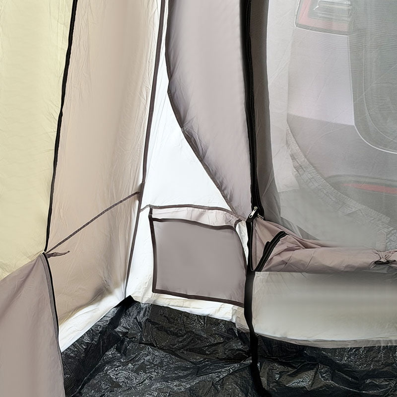 Outdoor Camping Double-Layer Tent That Connects To The Rear Of A Vehicle
