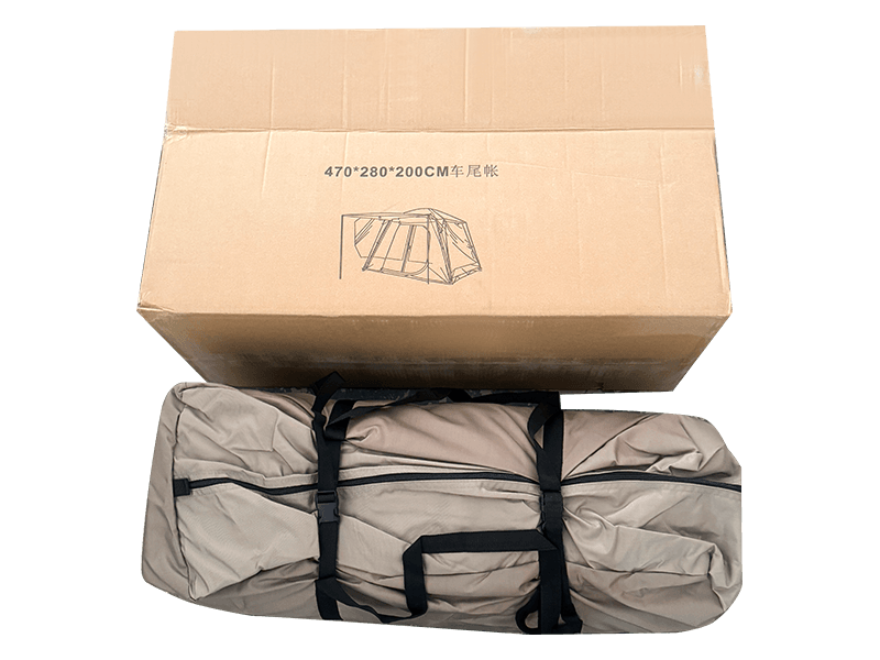Outdoor Camping Double-Layer Tent That Connects To The Rear Of A Vehicle